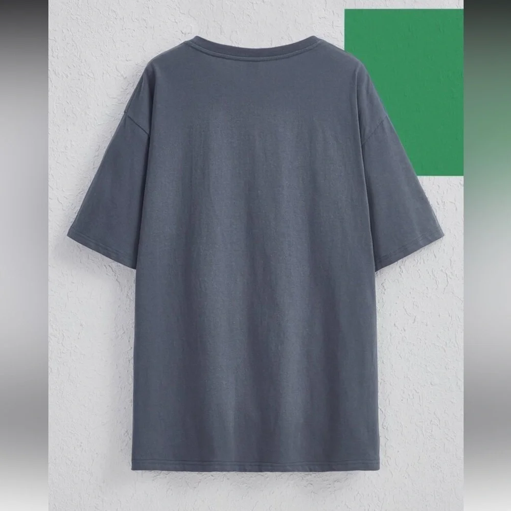 SHEIN || NWOT Gray Cat Attitude Oversized T-Shirt (M)